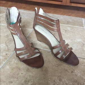 Beautiful brown wedge sandals